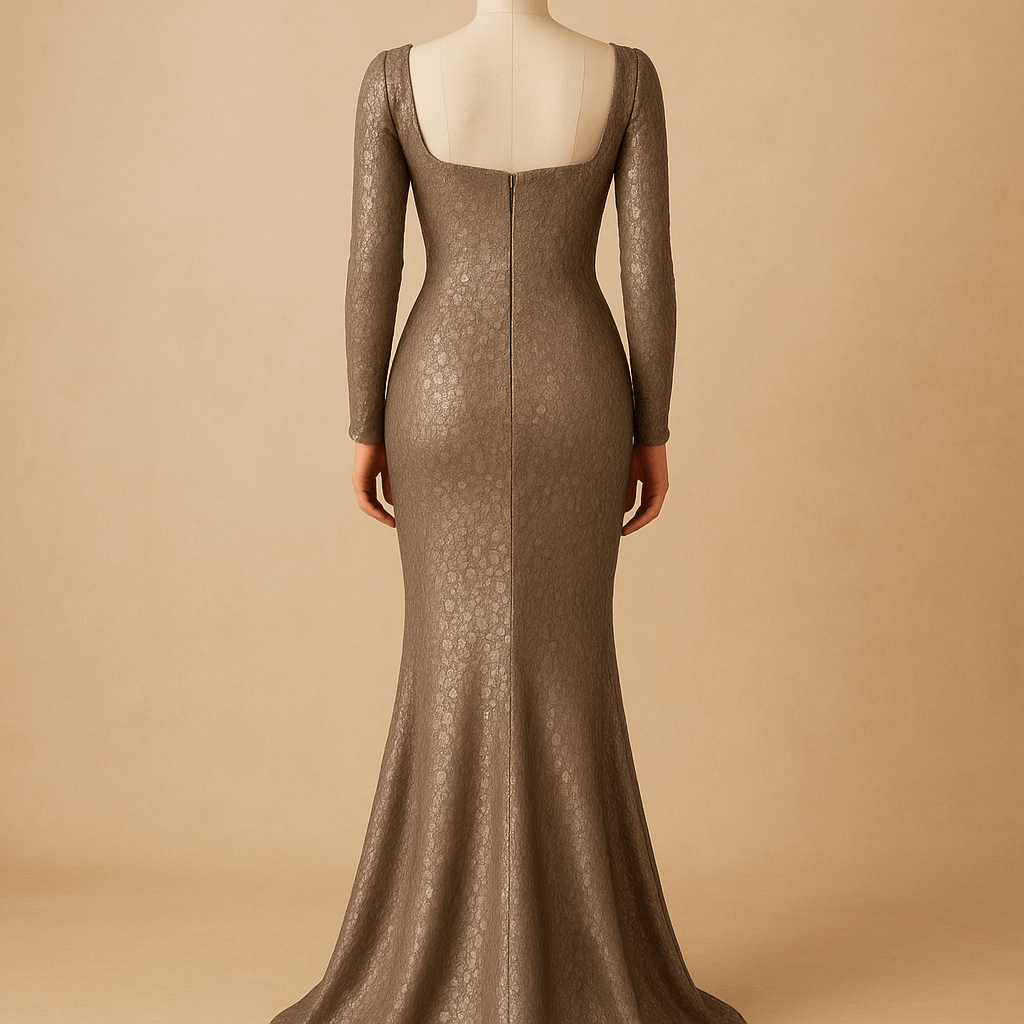 “Amber Radiance Sequin Gown – Elegant Party Wear for Women” - The Madhu“Amber Radiance Sequin Gown – Elegant Party Wear for Women”