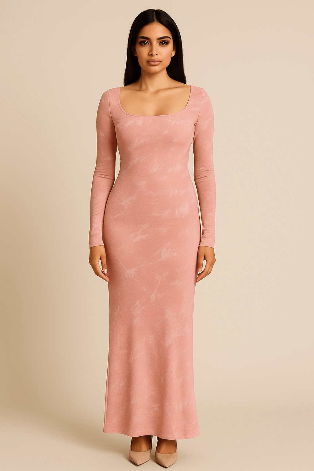 Blush Mist Bodycon Dress for Women | Elegant Cotton Lycra Fit by TheMadhuStore - The MadhuBlush Mist Bodycon Dress for Women | Elegant Cotton Lycra Fit by TheMadhuStore