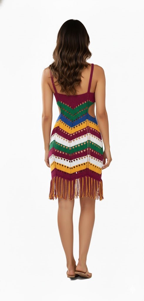 “Coastal Pop Knit Dress” - “Make waves in color — your coastal moment starts here.” - The Madhu“Coastal Pop Knit Dress” - “Make waves in color — your coastal moment starts here.”