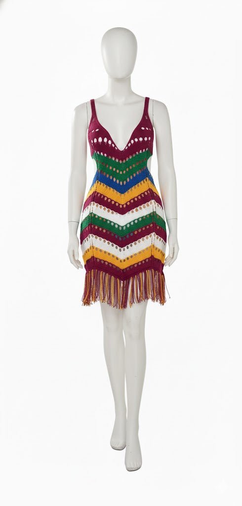 “Coastal Pop Knit Dress” - “Make waves in color — your coastal moment starts here.” - The Madhu“Coastal Pop Knit Dress” - “Make waves in color — your coastal moment starts here.”