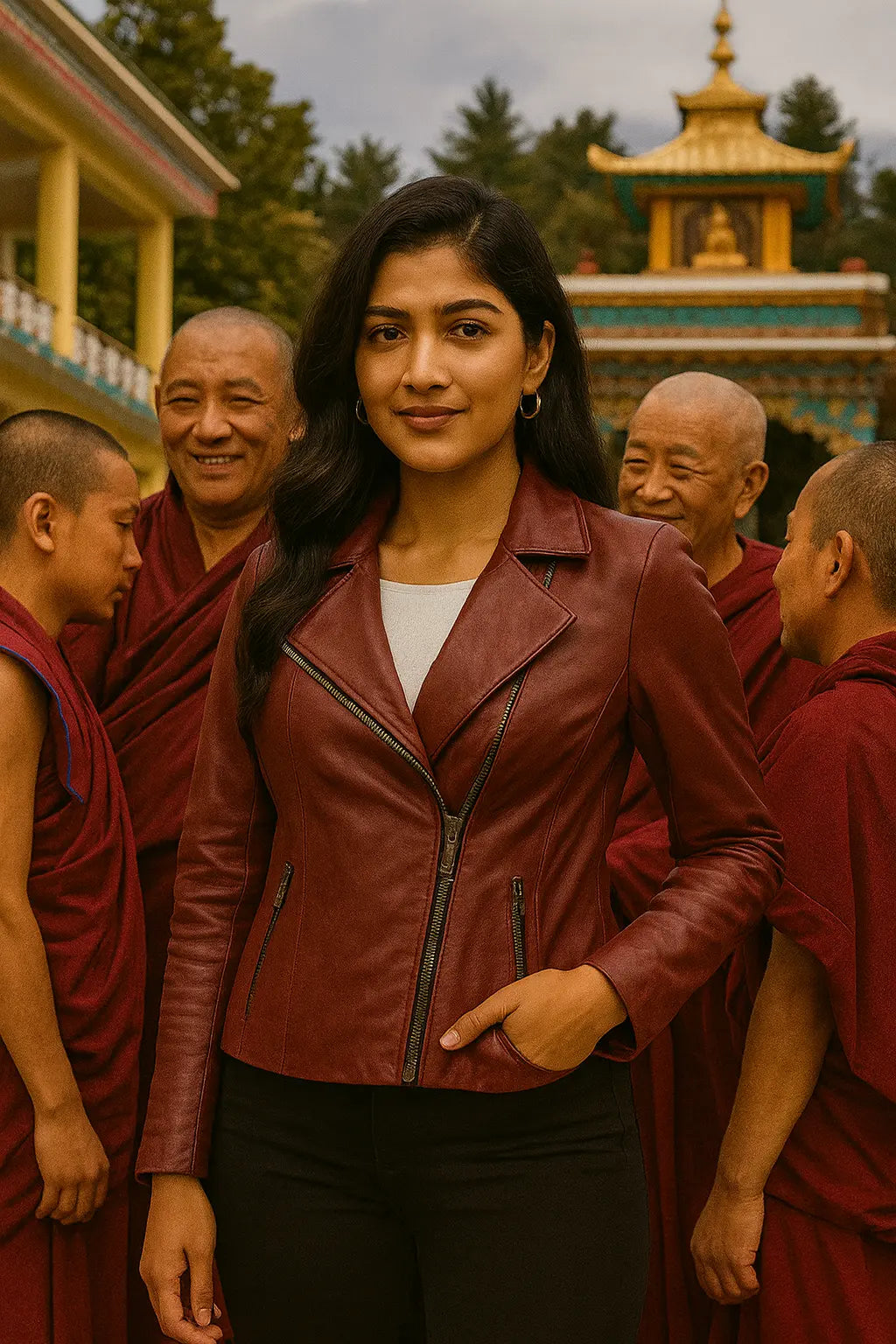 The Diva Burgundy-Step out in The Diva Burgundy — where bold meets beautiful. A jacket that’s not just worn, it’s owned. 💃🔥 The Madhu Store