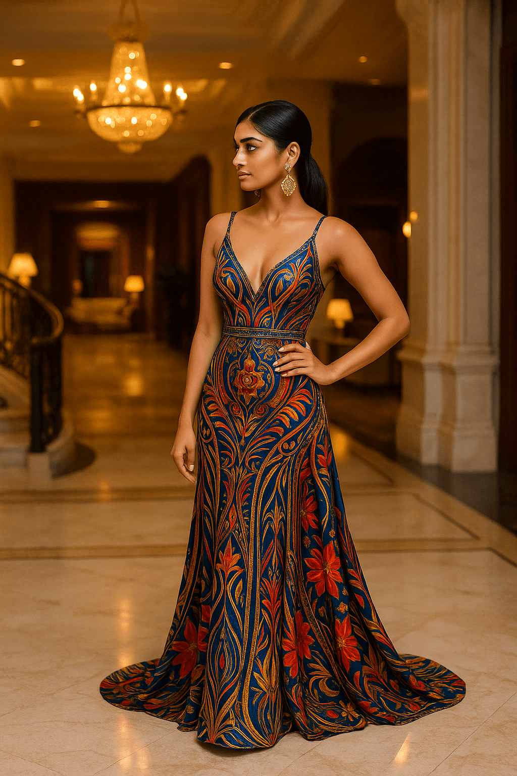 "Ethereal Mirage" - where calm meets couture ✨ flow in art, color & confidence.” - The Madhu"Ethereal Mirage" - where calm meets couture ✨ flow in art, color & confidence.”