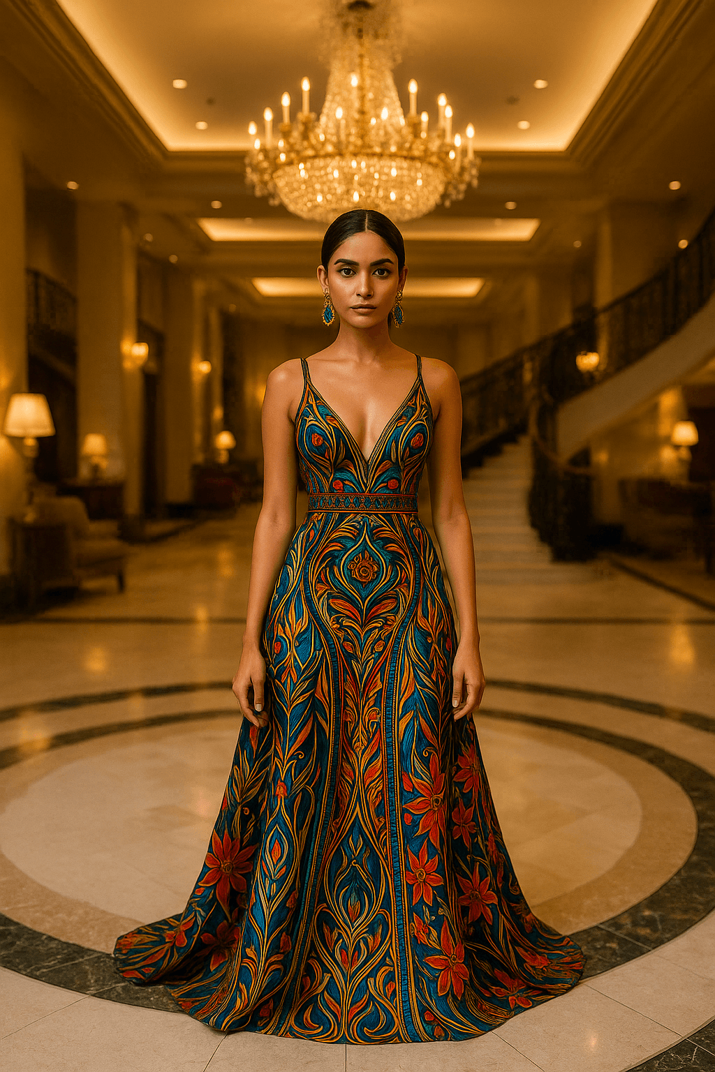 "Ethereal Mirage" - where calm meets couture ✨ flow in art, color & confidence.” - The Madhu"Ethereal Mirage" - where calm meets couture ✨ flow in art, color & confidence.”