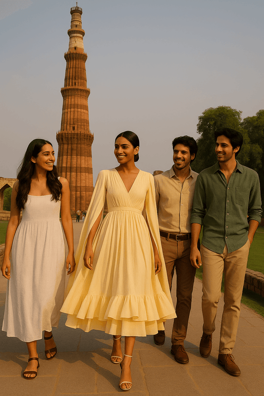 Golden Hour Ruffle Dress - “Turn every walk into a runway with The Madhu Store’s flowy yellow cape dress.” - The MadhuGolden Hour Ruffle Dress - “Turn every walk into a runway with The Madhu Store’s flowy yellow cape dress.”
