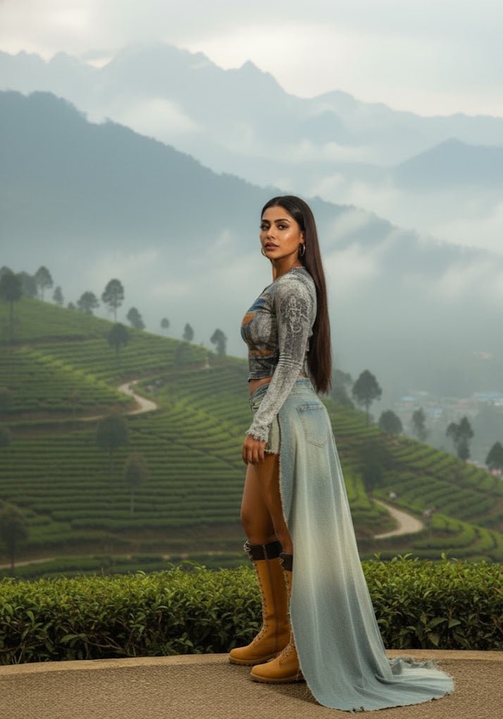 “Highland Rebel” - where rugged charm meets runway attitude.” - The Madhu“Highland Rebel” - where rugged charm meets runway attitude.”