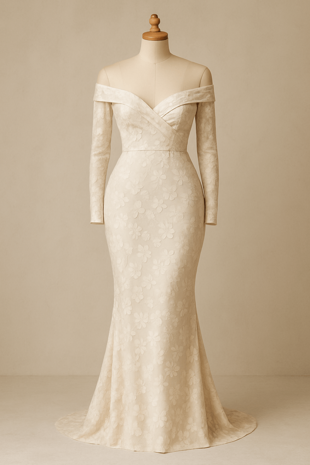 Himalayan Whisper Gown - elegant off - shoulder cream floral dress for parties at TheMadhuStore.” - The MadhuHimalayan Whisper Gown - elegant off - shoulder cream floral dress for parties at TheMadhuStore.”