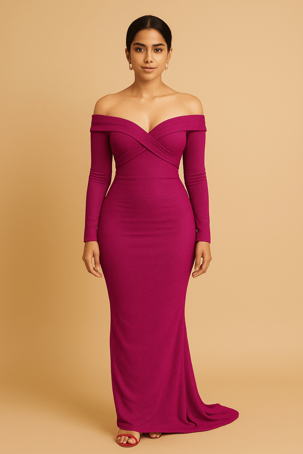 Himalayan Whisper Gown - elegant off - shoulder cream floral dress for parties at TheMadhuStore.” - The MadhuHimalayan Whisper Gown - elegant off - shoulder cream floral dress for parties at TheMadhuStore.”