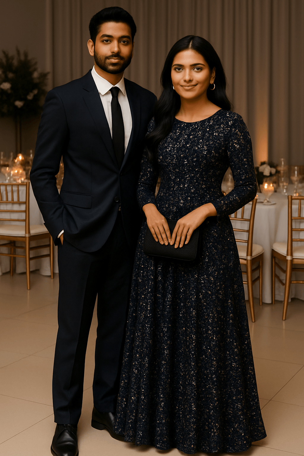 ✨ “Midnight Starlight Gown” ✨ - 💫 “Shine like the night sky in our Midnight Starlight Gown.” - The Madhu✨ “Midnight Starlight Gown” ✨ - 💫 “Shine like the night sky in our Midnight Starlight Gown.”