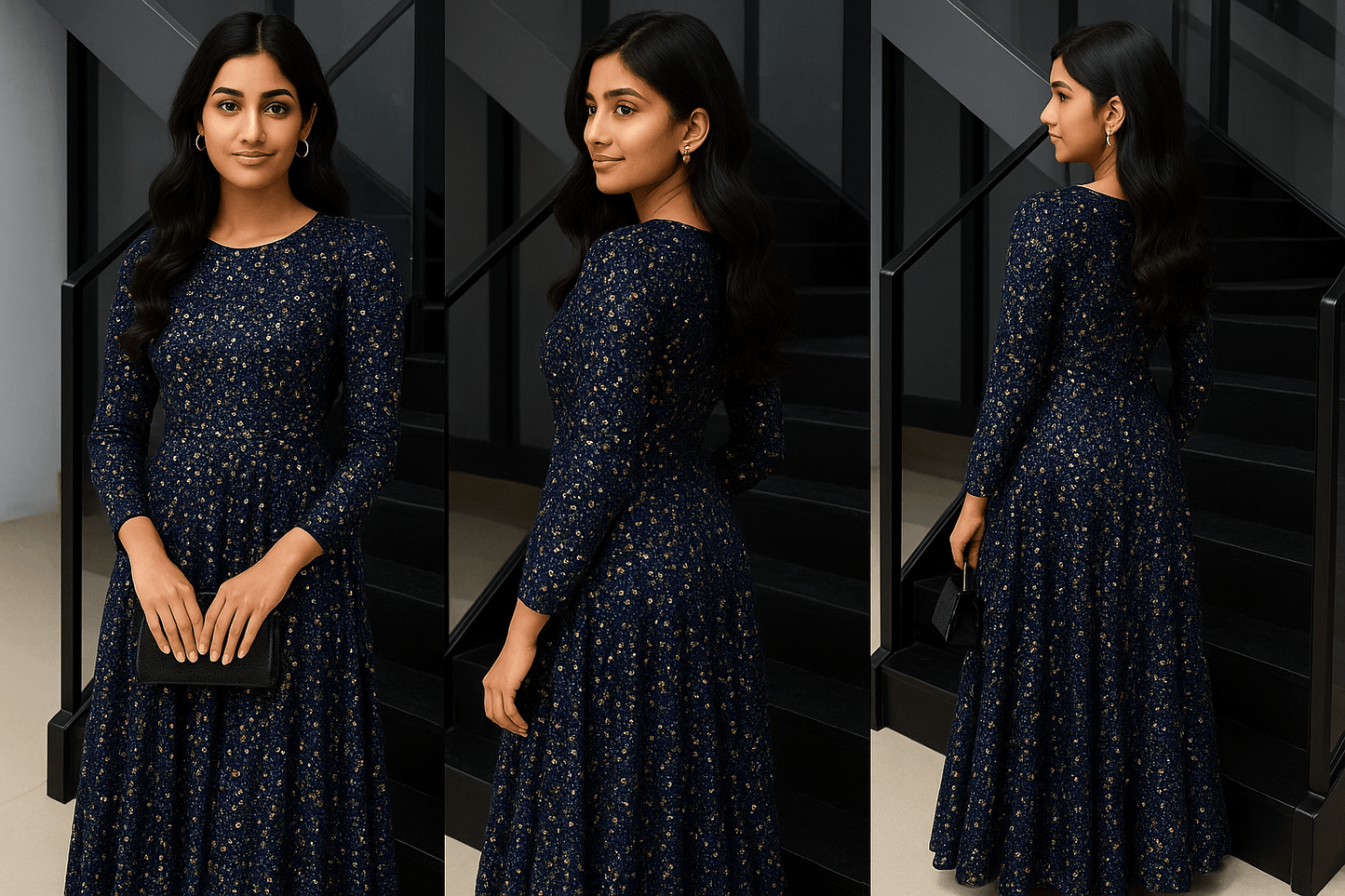 ✨ “Midnight Starlight Gown” ✨ - 💫 “Shine like the night sky in our Midnight Starlight Gown.” - The Madhu✨ “Midnight Starlight Gown” ✨ - 💫 “Shine like the night sky in our Midnight Starlight Gown.”