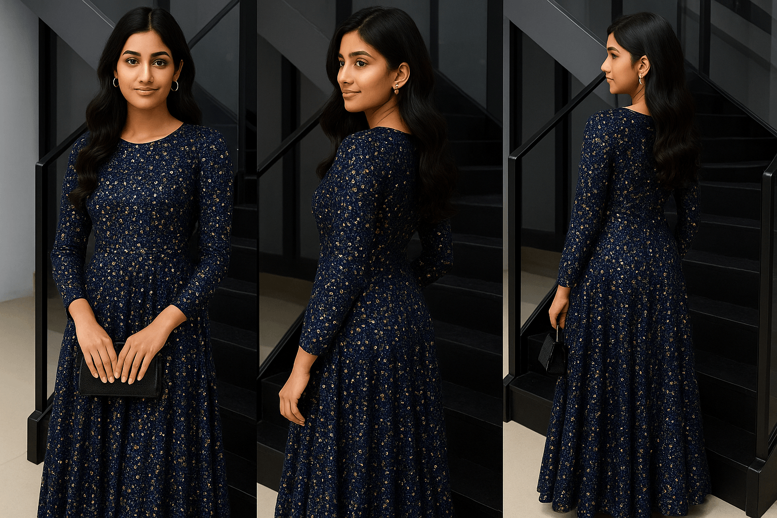 ✨ “Midnight Starlight Gown” ✨ - 💫 “Shine like the night sky in our Midnight Starlight Gown.” - The Madhu✨ “Midnight Starlight Gown” ✨ - 💫 “Shine like the night sky in our Midnight Starlight Gown.”