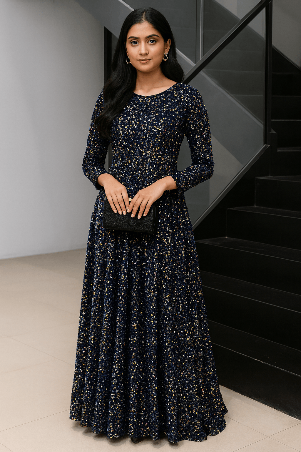 ✨ “Midnight Starlight Gown” ✨ - 💫 “Shine like the night sky in our Midnight Starlight Gown.” - The Madhu✨ “Midnight Starlight Gown” ✨ - 💫 “Shine like the night sky in our Midnight Starlight Gown.”