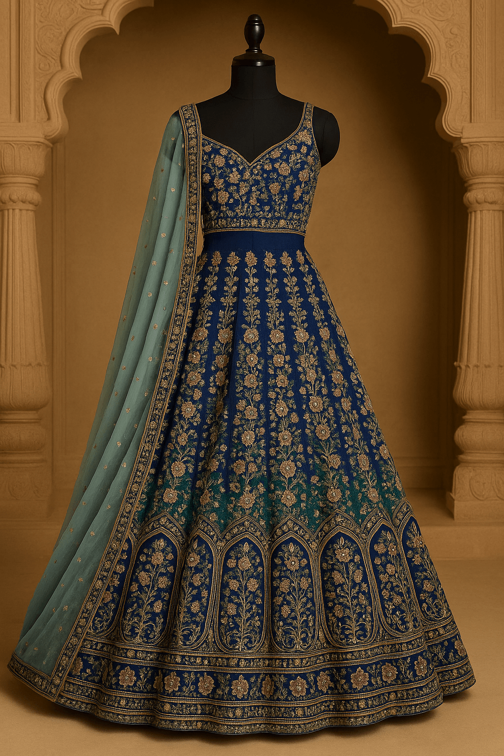 “Noor - e - Navya” - “A luminous masterpiece celebrating the art of hand embroidery.” - The Madhu“Noor - e - Navya” - “A luminous masterpiece celebrating the art of hand embroidery.”