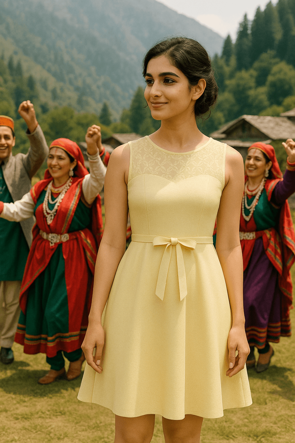 Sunlit Grace Lace Fit & Flare Dress - “Embrace sunshine elegance with our pastel yellow lace fit & flare dress — soft, graceful, and made to shine this season.” - The MadhuSunlit Grace Lace Fit & Flare Dress - “Embrace sunshine elegance with our pastel yellow lace fit & flare dress — soft, graceful, and made to shine this season.”