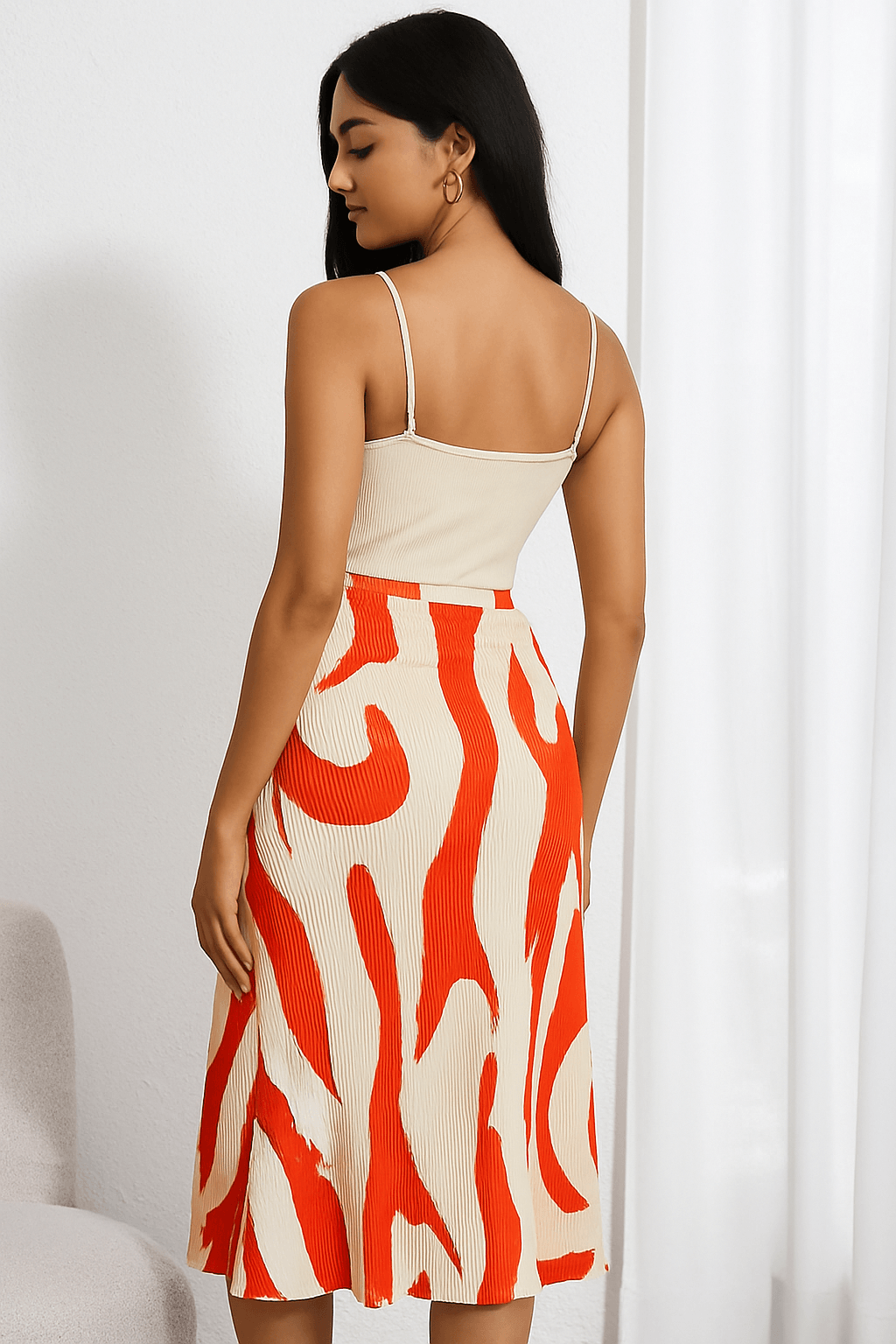 Sunset Swirl Midi Skirt ☀️ - 🌺 “Where art meets fashion — your statement in motion.” - The MadhuSunset Swirl Midi Skirt ☀️ - 🌺 “Where art meets fashion — your statement in motion.”