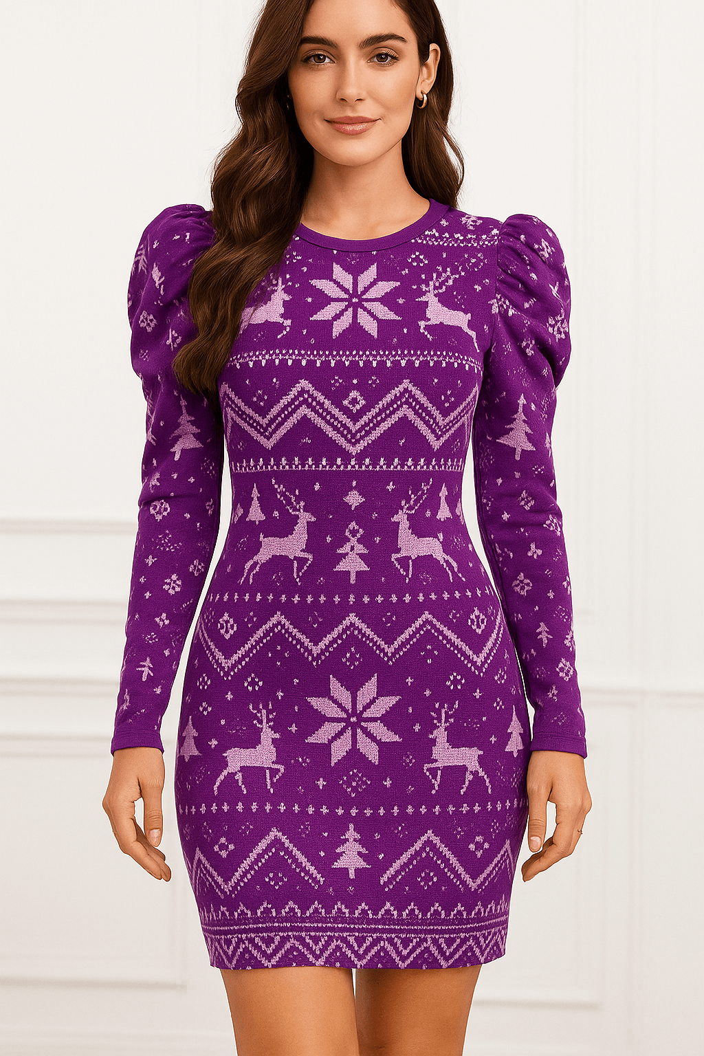 The Alpine Chic Dress - Where cozy Alpine - knit meets modern party chic - The MadhuThe Alpine Chic Dress - Where cozy Alpine - knit meets modern party chic
