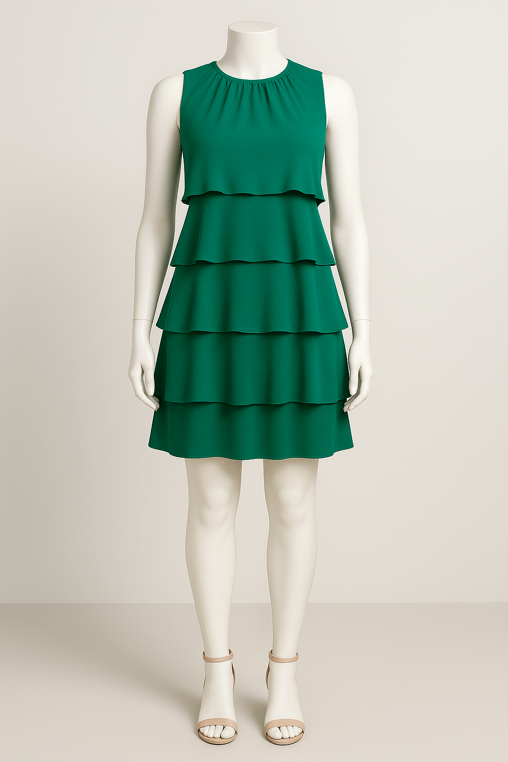 “The Madhu Store Emerald Grace Ruffle Dress” - The Madhu“The Madhu Store Emerald Grace Ruffle Dress”