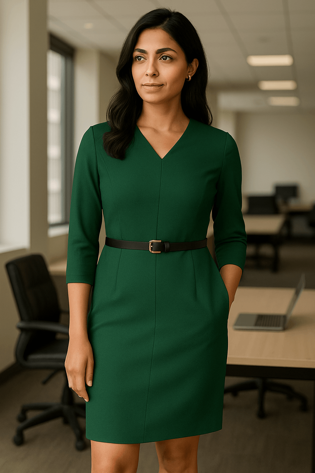 The Urban Grace Dress — Chic simplicity with an edge of power - The MadhuThe Urban Grace Dress — Chic simplicity with an edge of power