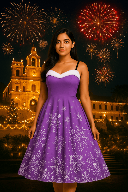 "The Yule Brocade": "Weaving holiday luxury into every golden thread." - The Madhu"The Yule Brocade": "Weaving holiday luxury into every golden thread."