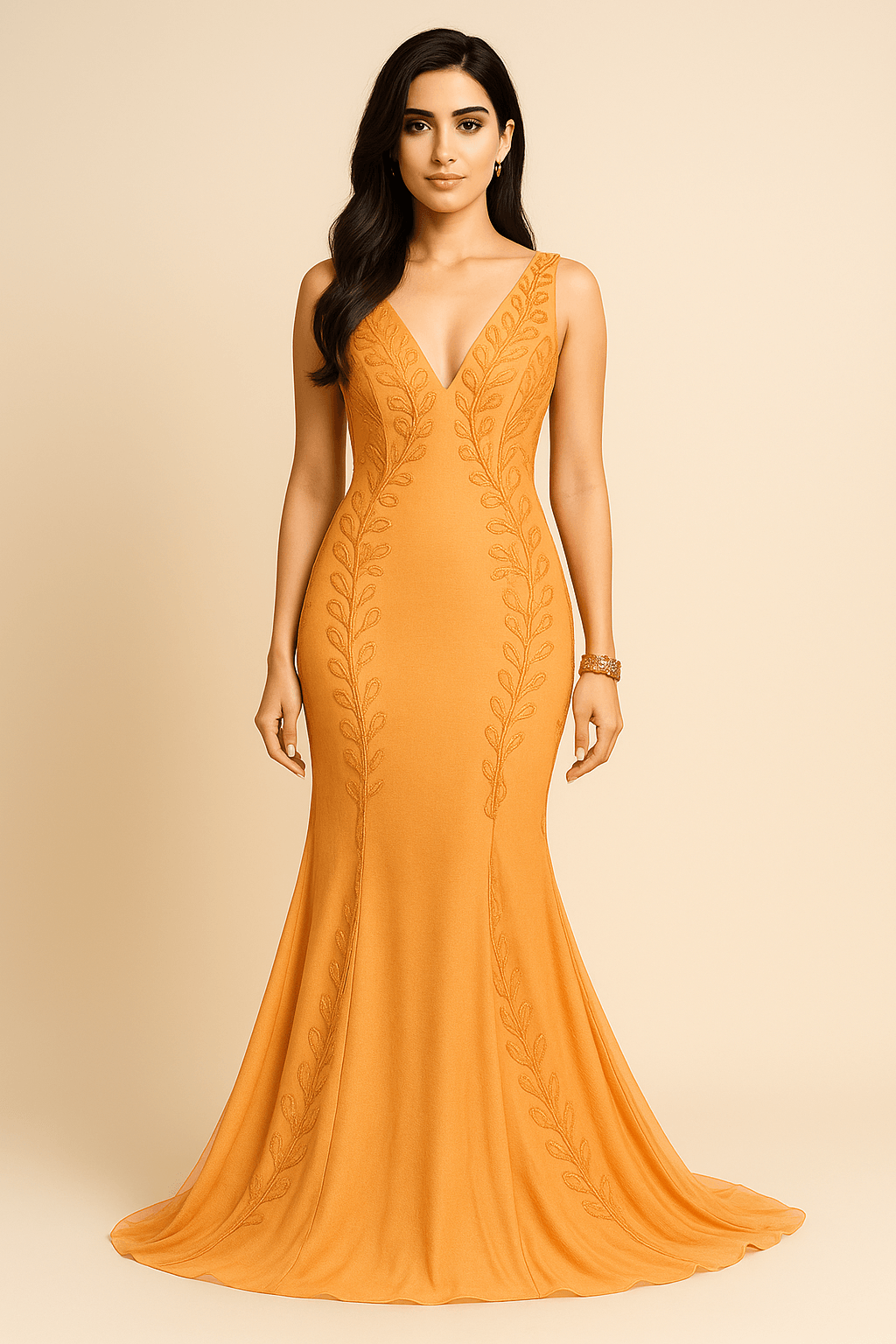 “Turquoise Bloom Satin Georgette Embroidered Gown” - evokes elegance and freshness - The Madhu“Turquoise Bloom Satin Georgette Embroidered Gown” - evokes elegance and freshness