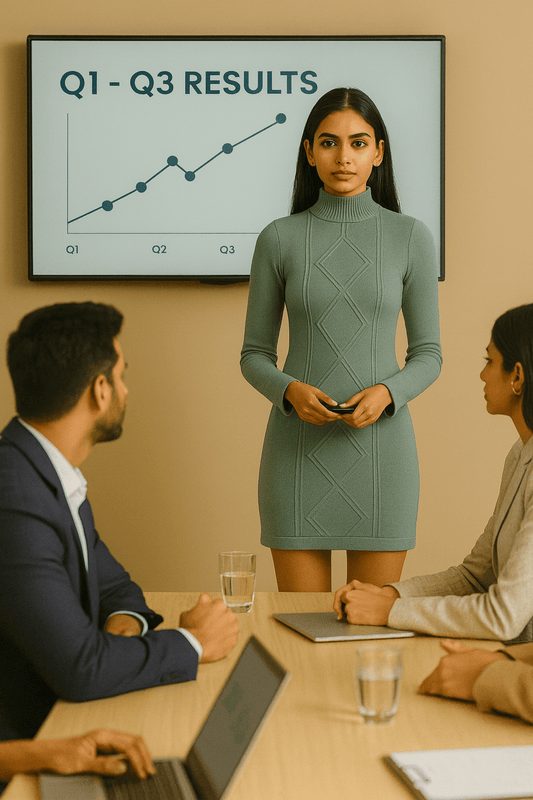 Urban Tranquil Dress – calm tone city sophistication. - The MadhuUrban Tranquil Dress – calm tone city sophistication.